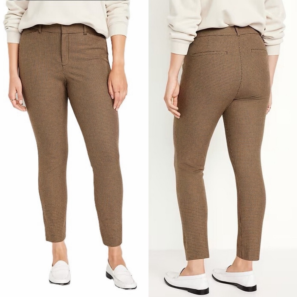 Old‎ Navy High-Rise Pixie Skinny Gold Houndstooth Sz.18 NWT